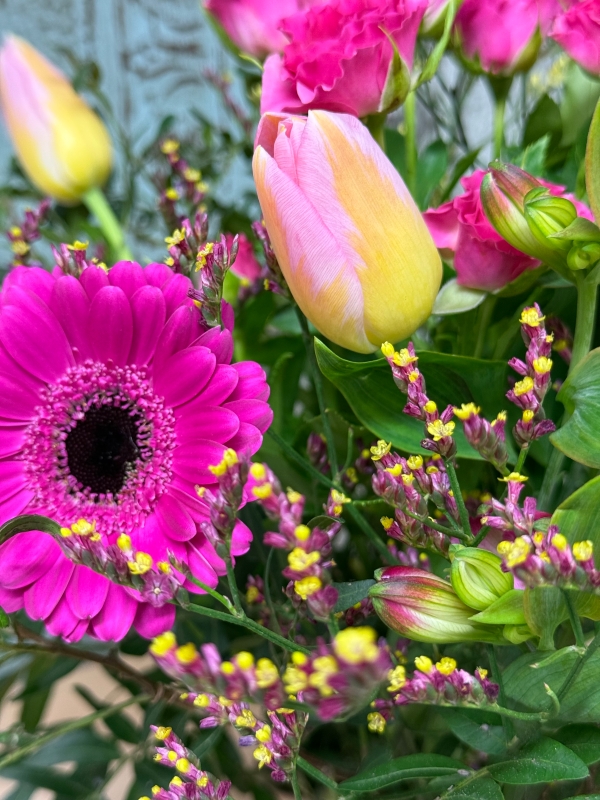Rhubarb and Custard Jug Bouquet