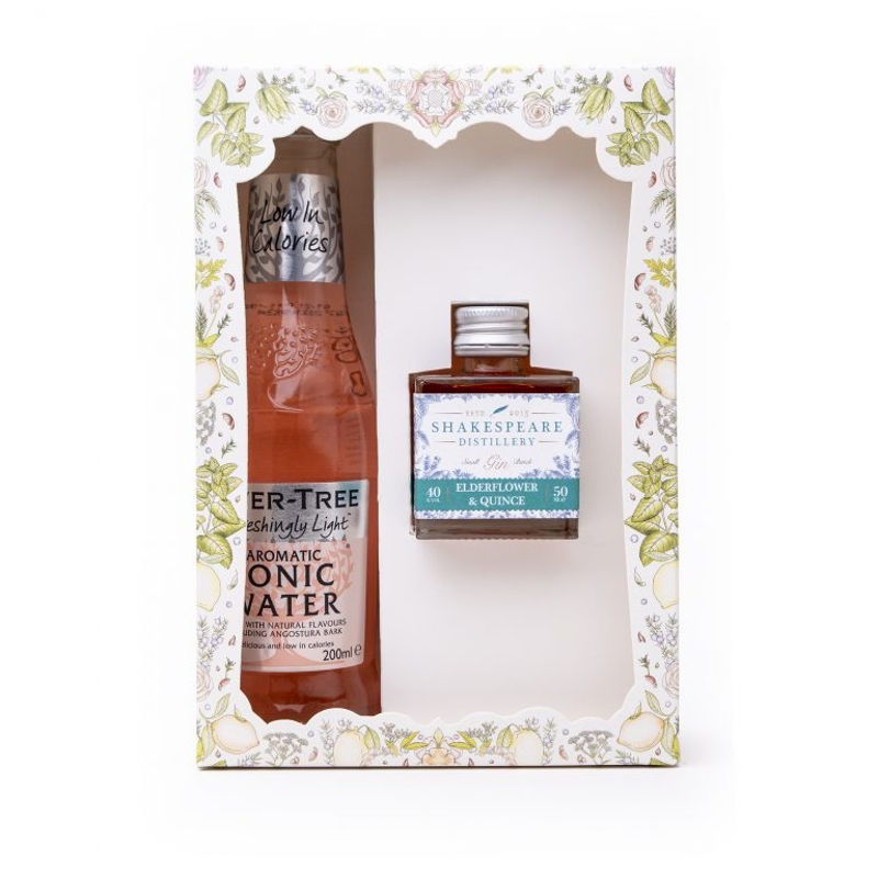 Shakespeare Distillery, Elderflower & Quince Gin & Tonic Gift Set buy online or call 01789 765477