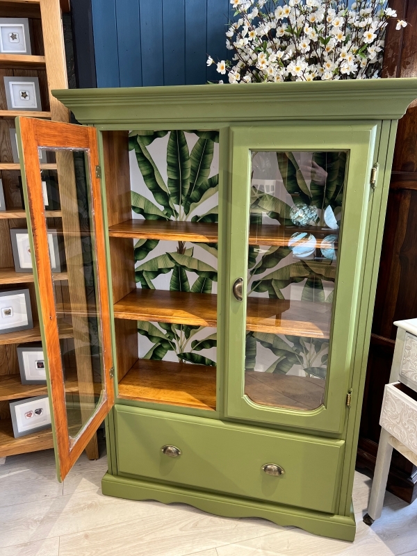 CUSTOM FERN GREEN CABINET