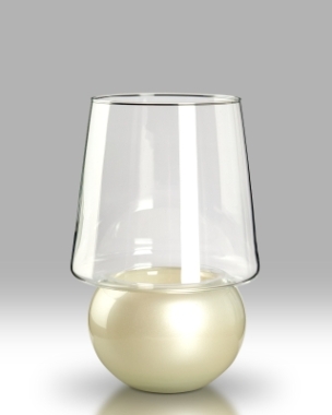 VanderGroff Candle Lantern, Pearl