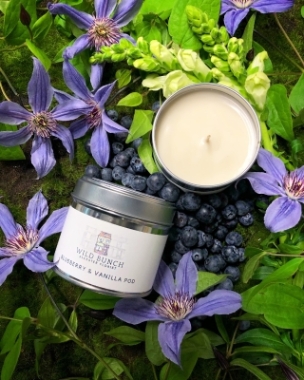 Wild Bunch Candle, Blueberry and Vanilla Pod